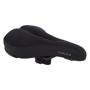 Cloud-9 Saddles Cloud-9 Sport Airflow Ladies  Steel Multi-Stage Foam Lycra None Black 10.5x7.25`