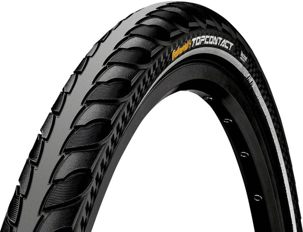 Continental Tires 700 X 28 Continental Top Contact II Tire - 700c, Clincher Folding, Black/Reflex Vectran Breaker E50