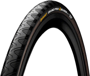 Continental Tires Continental Grand Prix 4-Season Tire - 700 x 23 Clincher Folding BLK Vectran Breaker DuraSkin