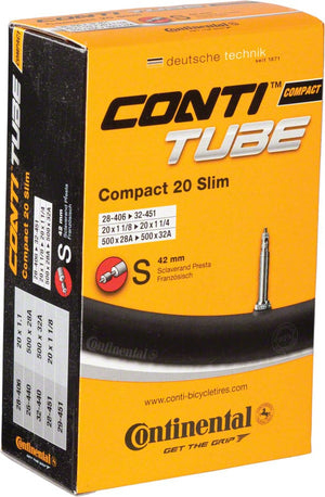 Continental Tube Continental Standard Tube - 20 x 1-1/8 - 1-1/4 42mm Presta Valve