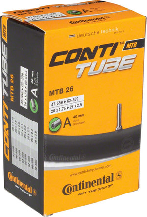 Continental Tube Continental Standard Tube - 26 x 1.75 - 2.5 40mm Schrader Valve