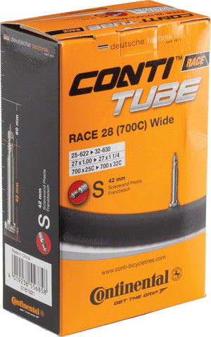 Continental Tube Continental Standard Tube - 700 x 25 - 32mm 42mm Presta Valve