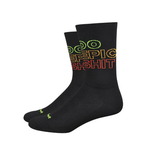DeFeet Socks 7-9 DeFeet Aireator 6" Do Epic Shit Socks - Black/Yellow