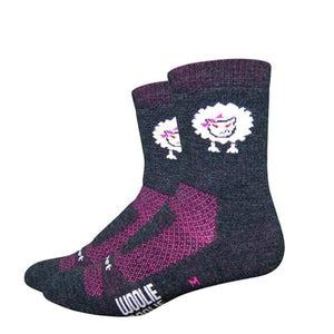 DeFeet Socks 7-9 DeFeet Woolie Boolie 4" Baaad Sheep Socks - Charcoal