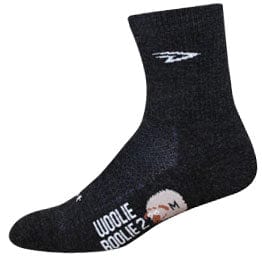 DeFeet Socks 7-9 DeFeet Woolie Boolie 4" D-Logo Socks - Charcoal