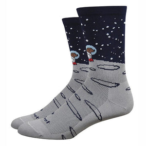 DeFeet Socks DeFeet Aireator 6" Moon Doggo Socks 9.5-11.5 Gray