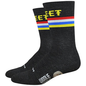 DeFeet Socks DeFeet Woolie Boolie 6" D-Podium Socks 9.5-11.5 Charcoal