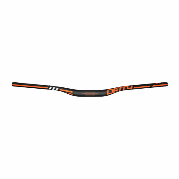 Deity Flat/Riser Handlebar 25Mm / Orange Deity Skywire 35 Carbon Riser Bar