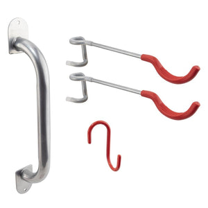 Delta Storage Delta Single Bike Wall Mount Pole Rack 1 Bike Silver RS6300
