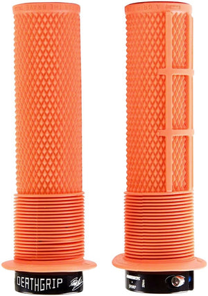 DMR Grips DMR DeathGrip Flanged Grips - Thick Lock-On Orange