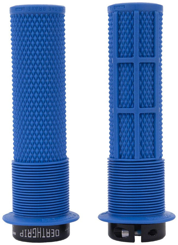 DMR Grips DMR DeathGrip Flanged Grips - Thin Lock-On Royal Blue