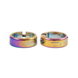 DMR Lock-On Grip Clamps Oil Slick DMR Brendog DeathGrip Clamps