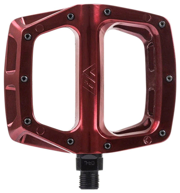 DMR Pedals Electric Red DMR V8 V2 Pedals - Platform, Aluminum, 9/16"