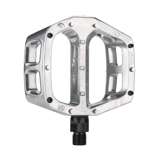 DMR Pedals Silver DMR V8 Classic DU Pedals - Platform Aluminum 9/16" Black