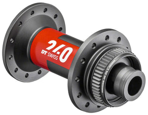 DT Swiss Front Hub DT Swiss 240 Front Hub - 12 x 100mm Center-Lock Black/Red 24H