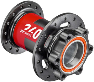 DT Swiss Front Hub DT Swiss 240 Front Hub - Lefty x 100mm 6-Bolt Black/Red 28H