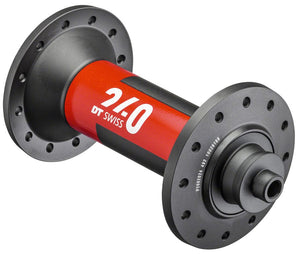 DT Swiss Front Hub DT Swiss 240 Front Hub - QR x 100mm Black/Red 20H