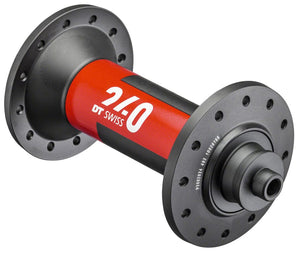 DT Swiss Front Hub DT Swiss 240 Front Hub - QR x 100mm Black/Red 24H