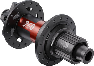 DT Swiss Hubs DT Swiss 240 DEG Rear Hub - 12 x 148mm 6-Bolt Micro Spline BLK/Red 28H DEG 90 DF