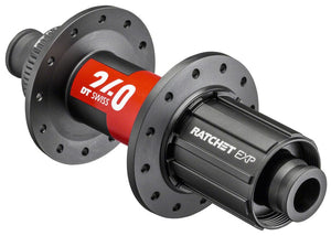 DT Swiss Hubs DT Swiss 240 EXP Rear Hub - 12 x 142mm Center-Lock HG 11 Road BLK/Red 24H 36pt