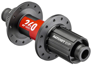 DT Swiss Hubs DT Swiss 240 EXP Rear Hub - 12 x 142mm Center-Lock HG 11 Road BLK/Red 28H 36pt