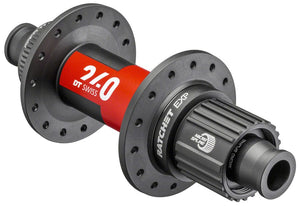 DT Swiss Hubs DT Swiss 240 EXP Rear Hub - 12 x 142mm Center-Lock Micro Spline BLK/Red 24H 36pt