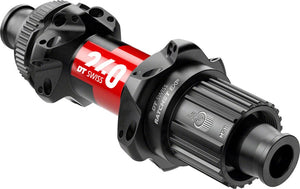 DT Swiss Hubs DT Swiss 240 EXP Rear Hub - 12 x 142mm Center-Lock Micro Spline BLK/Red 24H 36pt Straight Pull