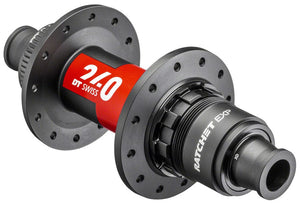 DT Swiss Hubs DT Swiss 240 EXP Rear Hub - 12 x 142mm Center-Lock XDR Black/Red 24H 36pt