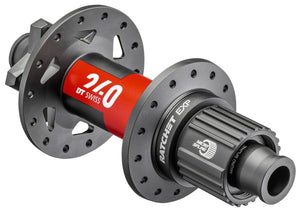 DT Swiss Hubs DT Swiss 240 EXP Rear Hub - 12 x 157mm 6-Bolt Micro Spline BLK/Red 32H 36pt