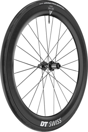 DT Swiss Rear Wheel DT Swiss ARC 1400 DiCut 55 Rear Wheel - 700 12 x 142mm Center-Lock HG11 Road/XDR Ratchet EXP 36 BLK WTS w/Grand Prix 5000 STR Tire