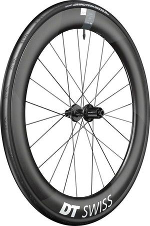 DT Swiss Rear Wheel DT Swiss ARC 1400 DiCut 62 Rear Wheel - 700 12 x 142mm Center-Lock HG11 Road/XDR Ratchet EXP 36 BLK WTS w/Grand Prix 5000 STR Tire