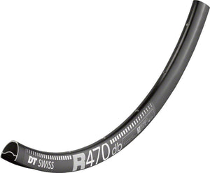 DT Swiss Rims 32H DT Swiss R 470 Rim - 700 Disc, Black