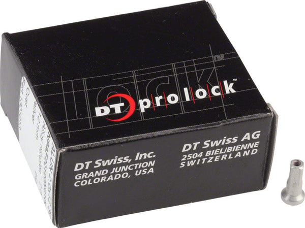 DT Swiss Spoke Nipples DT Swiss Pro Lock Aluminum Nipples: 2.0 x 12mm Silver Box of 100