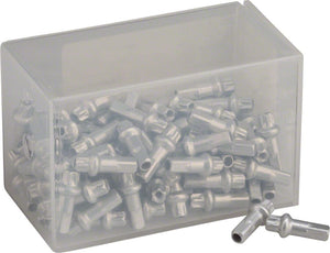 DT Swiss Spoke Nipples DT Swiss Squorx Pro Head Aluminum Nipples: 2.0 x 15mm Silver Box of 100