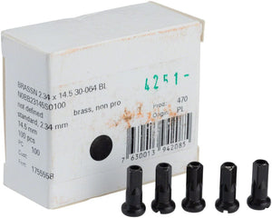 DT Swiss Spoke Nipples DT Swiss Standard Brass Nipples: 2.34 x 14.5mm Black Box of 100