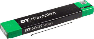 DT Swiss Spokes DT Swiss Champion Spoke: 2.0mm 298mm J-bend Black Box of 100