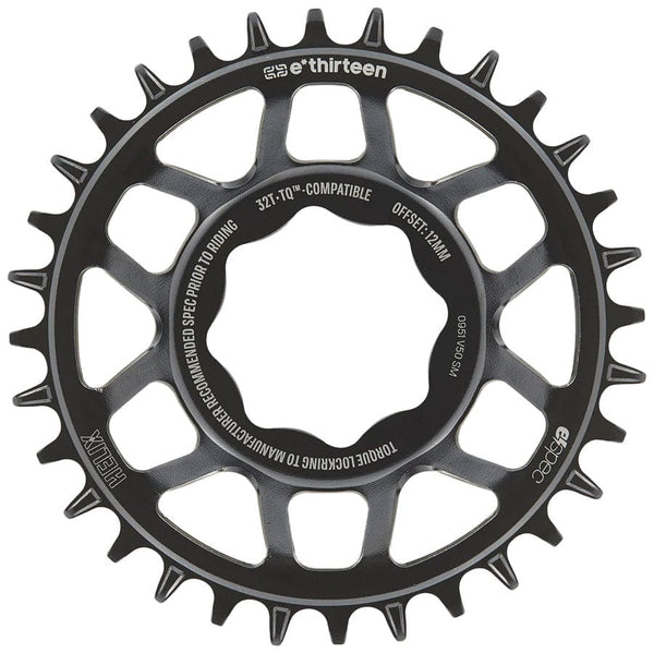 e*thirteen Chainrings e*thirteen Helix Core e*spec  Chainring 32T TQ HPR50 Direct Mount 55mm Chainline 12mm Offset Shimano/Sram 11/12s Compatible BLK