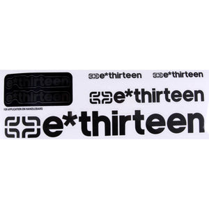 E*thirteen Flat/Riser Handlebar Doom Gray E*Thirteen Race Handlebar Decal Kit