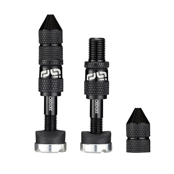 E*thirteen Tubeless Valves E*thirteen Quickfill Schrader Valves(19-23mm Rim) Pair - Blk
