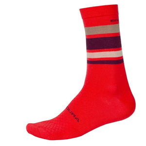 Endura Socks Pomegranate / S/M Endura BaaBaa Merino Stripe Socks