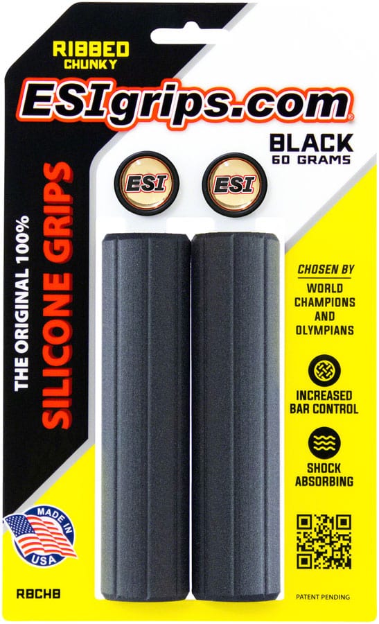 ESI Grips Black ESI Ribbed Chunky Grips