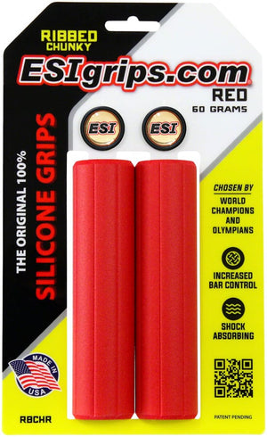 ESI Grips Red ESI Ribbed Chunky Grips