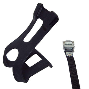 EVO Toe Clips & Straps EVO Double toe-clips Nylon straps Black Large