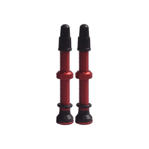 Evo Tubeless Valves EVO Tubeless Valves Tubeless Valve Presta 44mm Red Pair