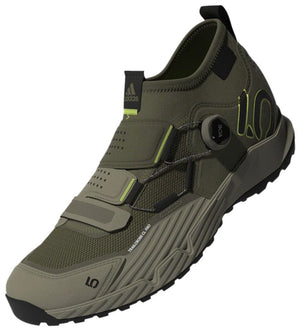 Five Ten Shoes and Insoles 6 Five Ten Trailcross Pro Mountain Clipless Shoes - Men's, Green/Black/Green