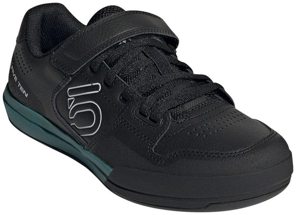 Five Ten Shoes and Insoles 7 Five Ten Hellcat Mountain Clipless Shoes - Women's, Core Black / Crystal White / Hazy Emerald