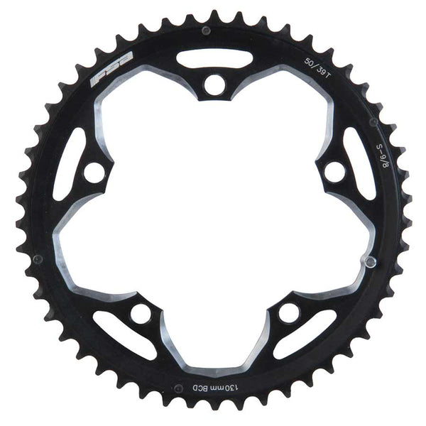 FSA Chainrings FSA Alloy Road 50T/130mm Triple S-9 Black