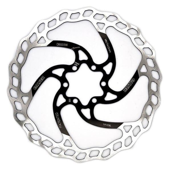 Galfer Disc Rotor Galfer 180mm Rotor 6-Bolt  1.8mm Black/Silver