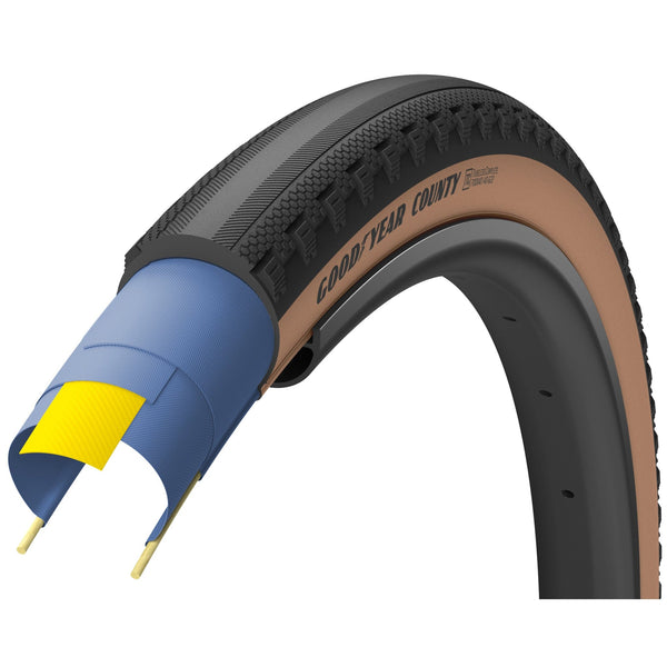 Goodyear 700c / 27" Tires Goodyear County Ultimate Tubeless Tire 700 x 40c Tan
