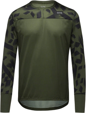 Gorewear Jerseys Gorewear Trail KPR Daily Long Sleeve Jersey - Utility Green/BLK Men's Small